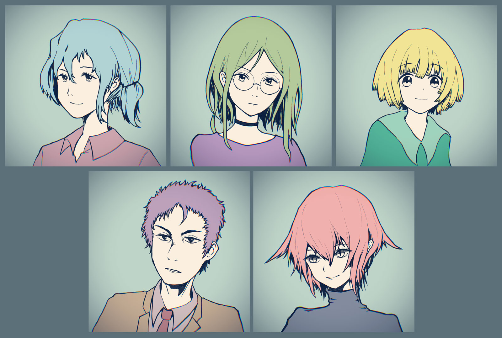 2019 年頃に描いた顔グラフィック
